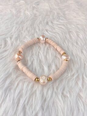 Blush Pearl Luxe Heishi Bracelet